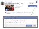 spam facebook na tablicy profilu